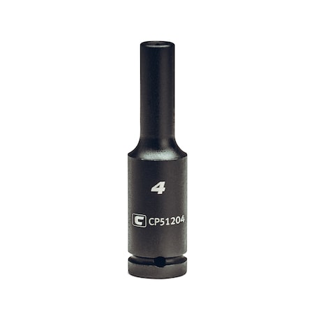 Capri Tools 1/4 in Drive 4 mm 6-Point Metric Deep Impact Socket CP51204